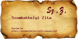Szombathelyi Zita névjegykártya